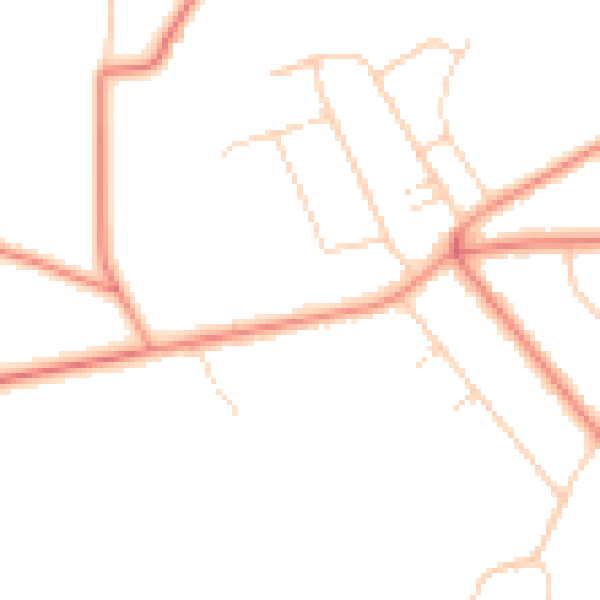 Daytime road noise heatmap for S11 7DA