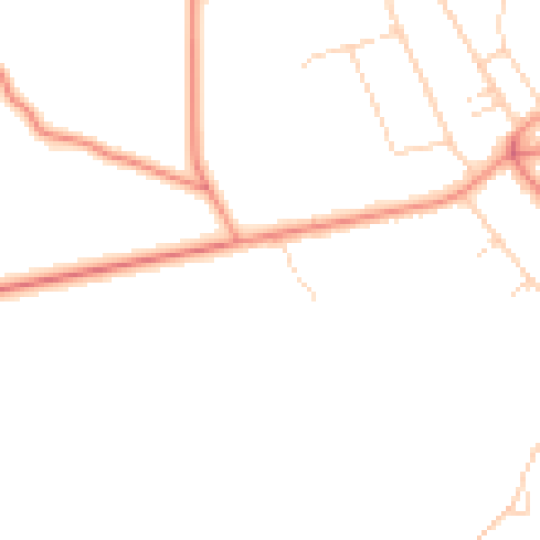 Daytime road noise heatmap for S11 7DB