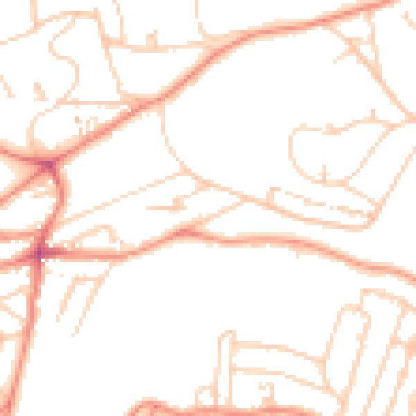 Daytime road noise heatmap for S11 7EA