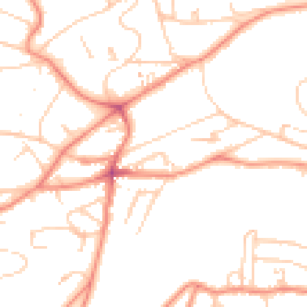 Daytime road noise heatmap for S11 7EF