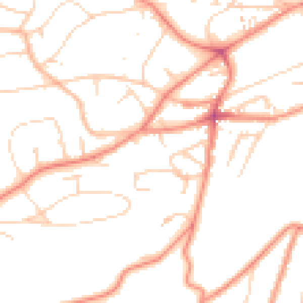 Daytime road noise heatmap for S11 7EL