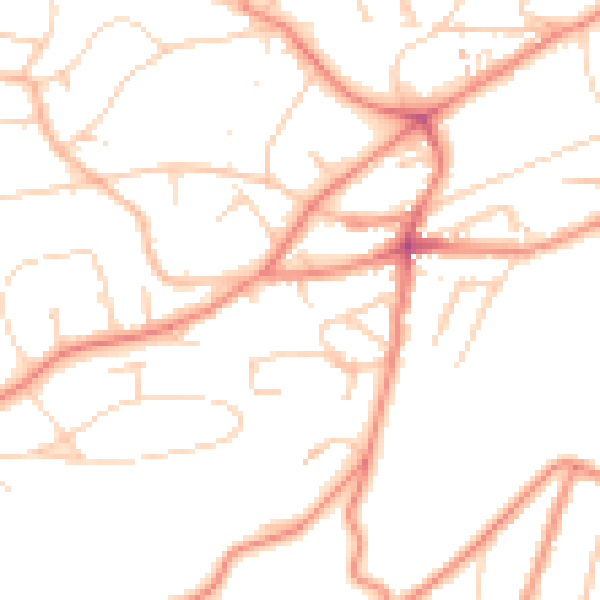 Daytime road noise heatmap for S11 7EN