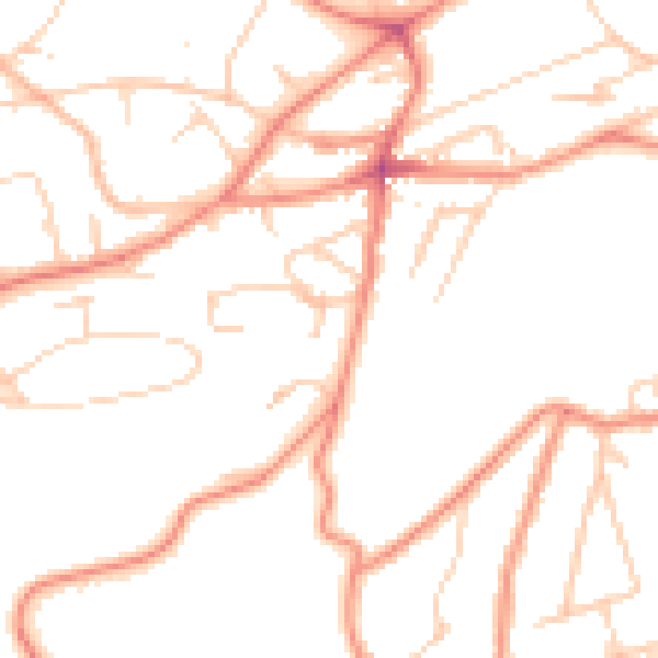 Daytime road noise heatmap for S11 7FJ