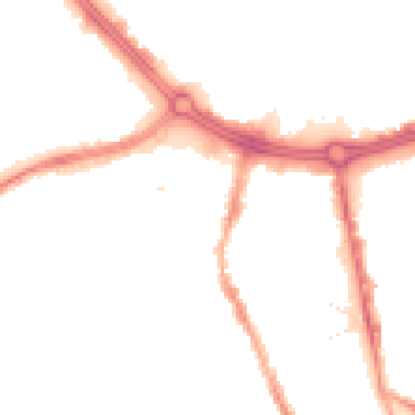 Night-time road noise heatmap for S11 8FE
