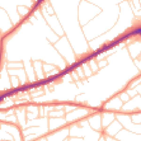Daytime road noise heatmap for S11 8PG