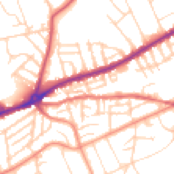 Daytime road noise heatmap for S11 8QF