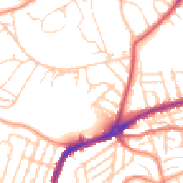 Daytime road noise heatmap for S11 8RX