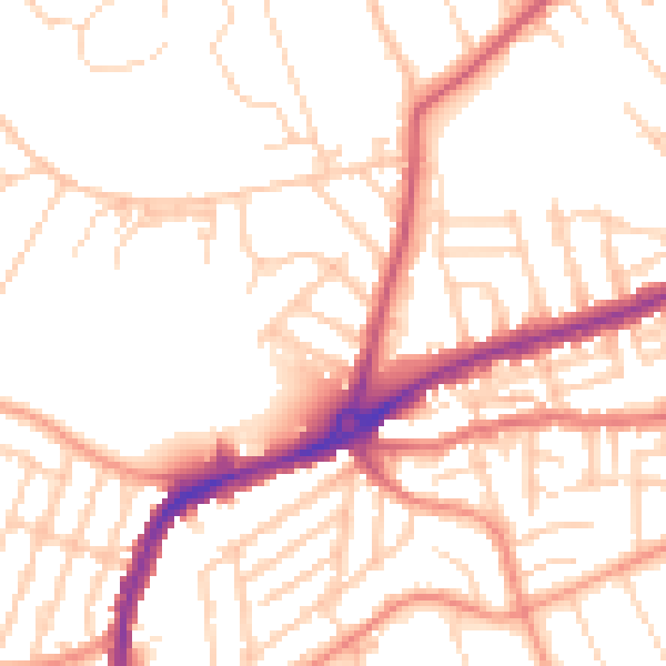 Daytime road noise heatmap for S11 8RZ