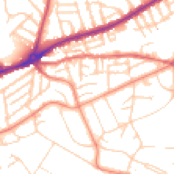 Daytime road noise heatmap for S11 8XL