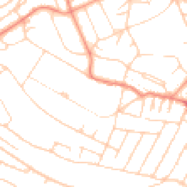 Daytime road noise heatmap for S11 9DQ