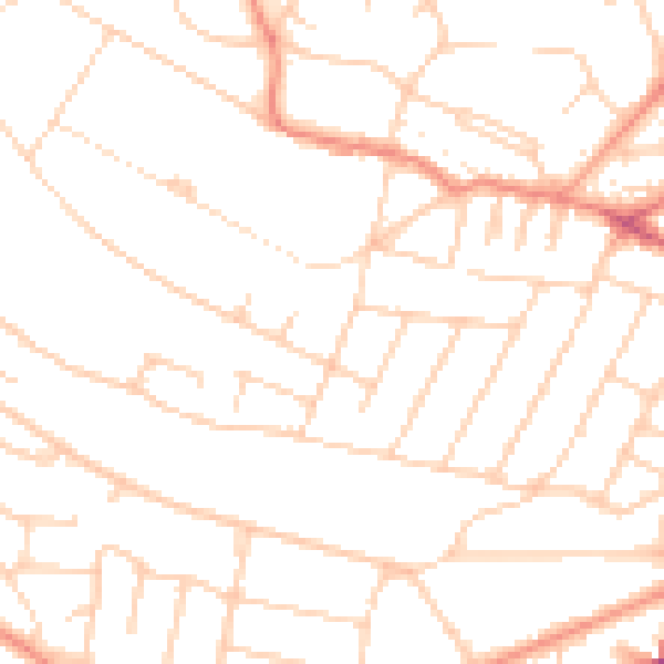 Daytime road noise heatmap for S11 9EJ