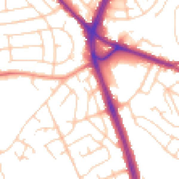 Daytime road noise heatmap for S12 2TE