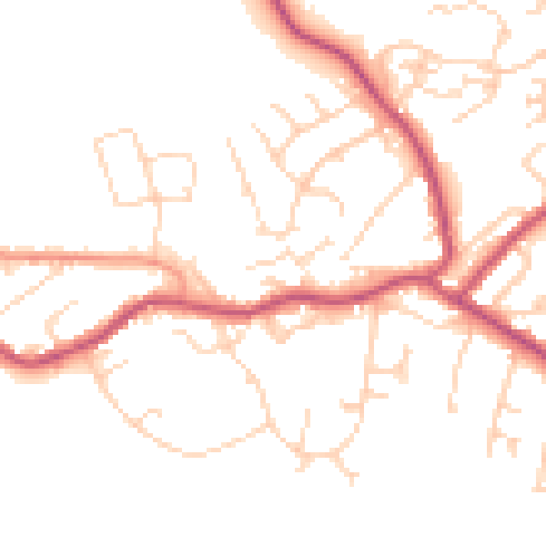 Daytime road noise heatmap for S13 7JS
