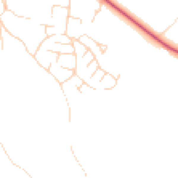 Daytime road noise heatmap for S18 1NA