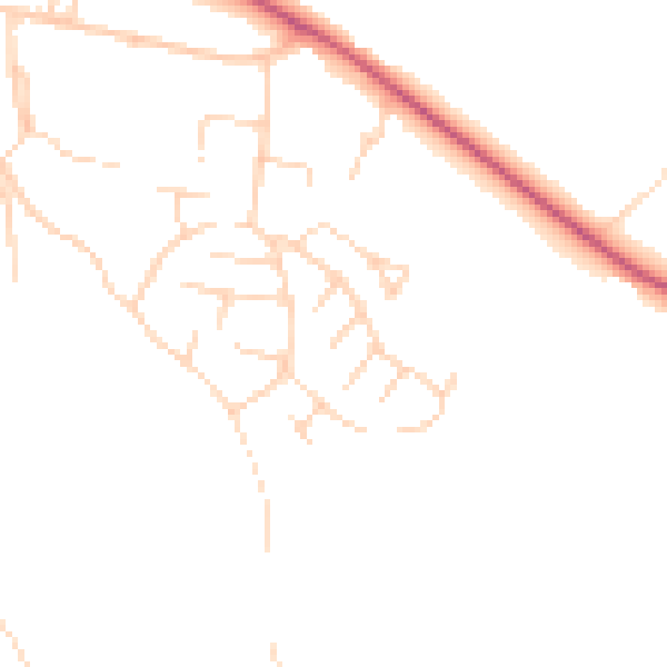 Daytime road noise heatmap for S18 1NG