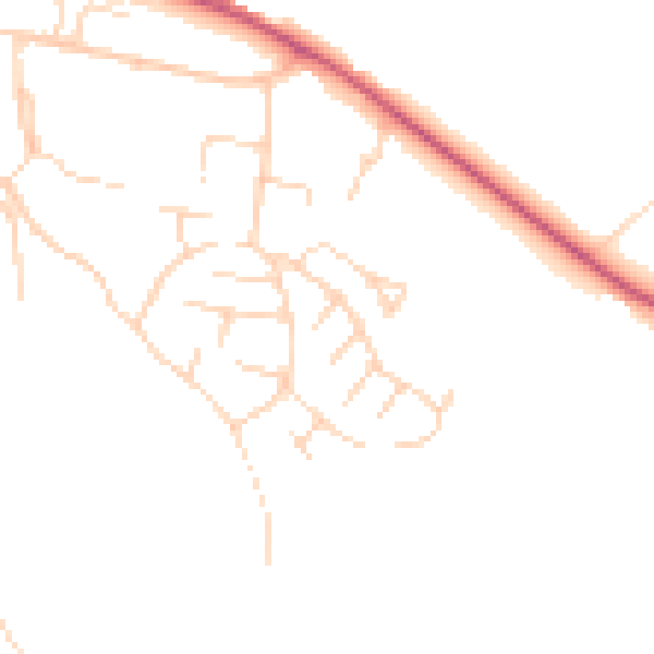Daytime road noise heatmap for S18 1NH