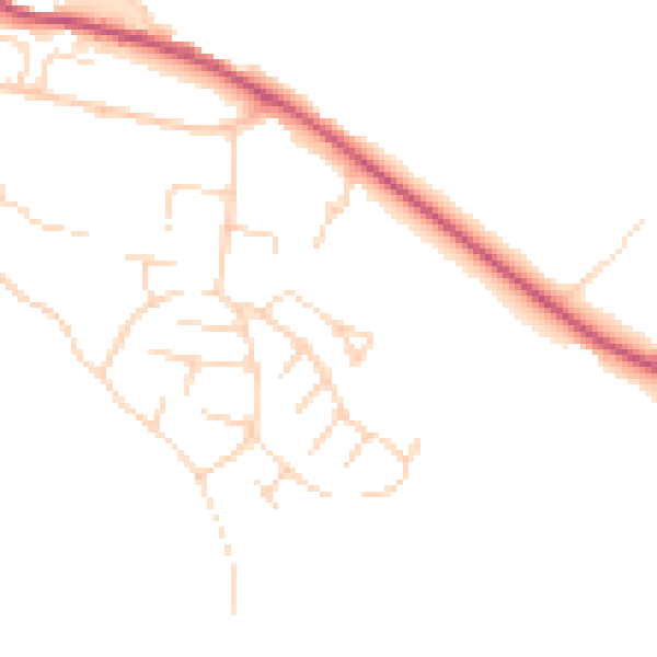 Daytime road noise heatmap for S18 1NJ
