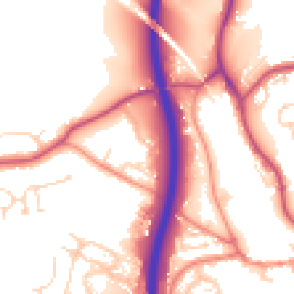 Daytime road noise heatmap for S18 1NX