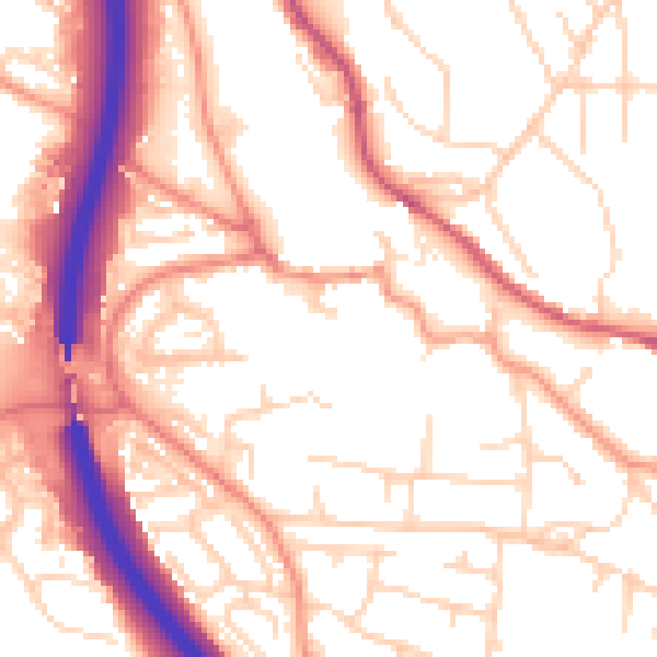 Daytime road noise heatmap for S18 1PD
