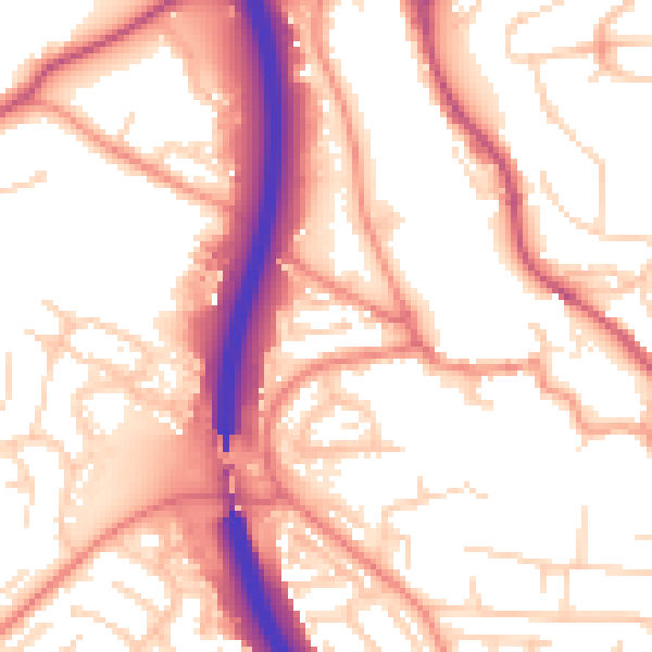 Daytime road noise heatmap for S18 1PL