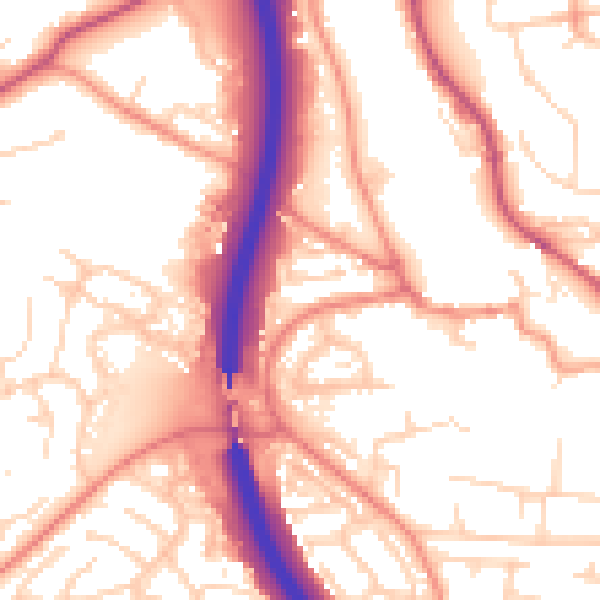 Daytime road noise heatmap for S18 1PR