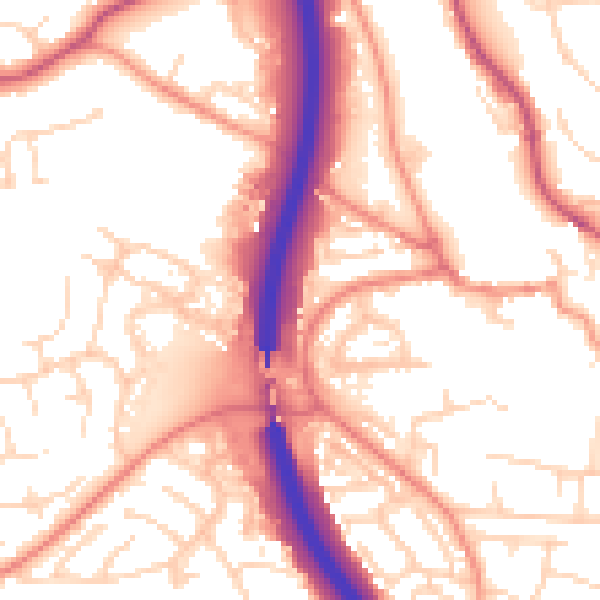 Daytime road noise heatmap for S18 1PS