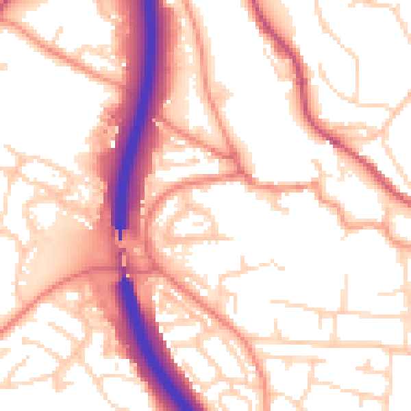 Daytime road noise heatmap for S18 1PT