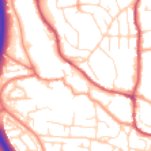 Daytime road noise heatmap for S18 1QA