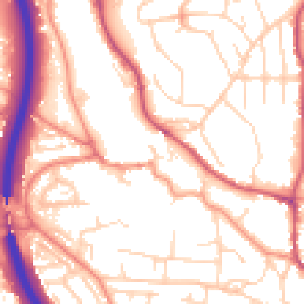 Daytime road noise heatmap for S18 1QF
