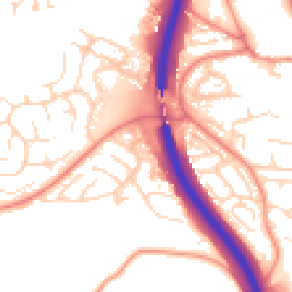 Daytime road noise heatmap for S18 1QL