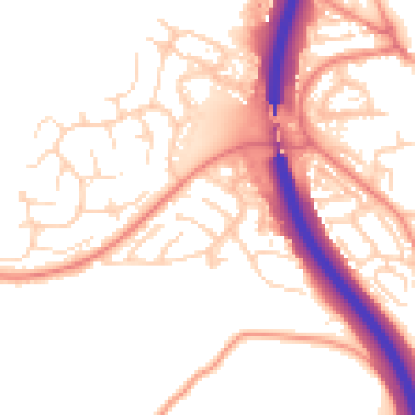 Daytime road noise heatmap for S18 1QQ