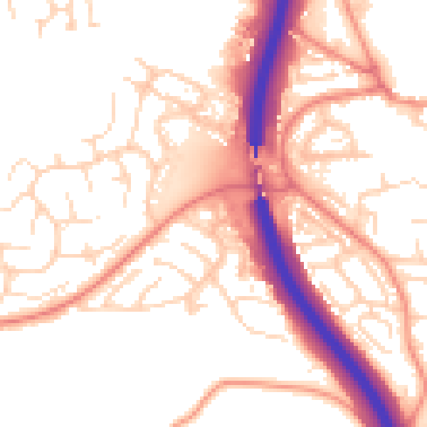 Daytime road noise heatmap for S18 1QS