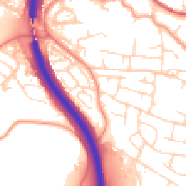 Daytime road noise heatmap for S18 1QY