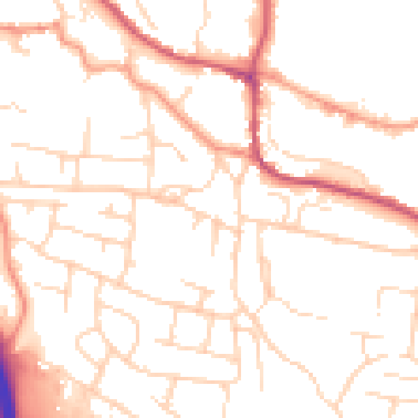 Daytime road noise heatmap for S18 1SN