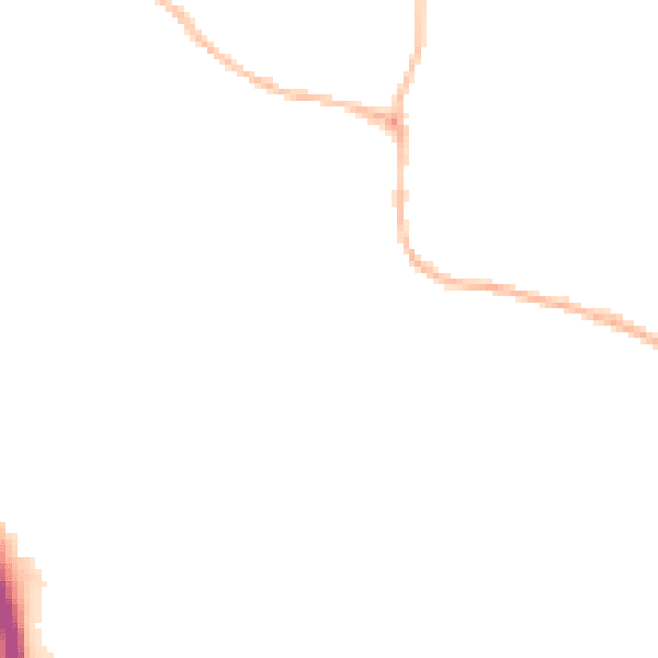 Night-time road noise heatmap for S18 1SN