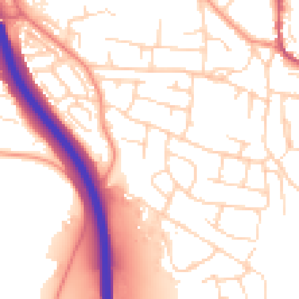 Daytime road noise heatmap for S18 1SU