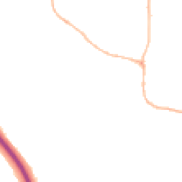 Night-time road noise heatmap for S18 1SX