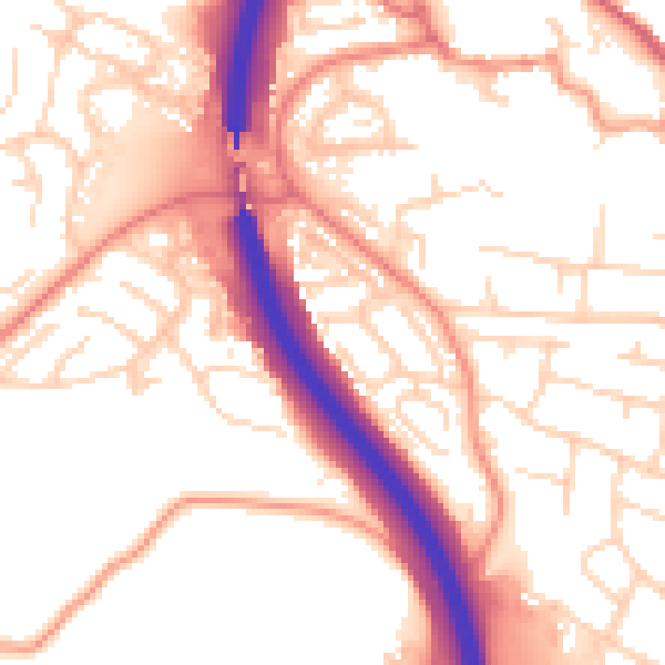 Daytime road noise heatmap for S18 1SZ