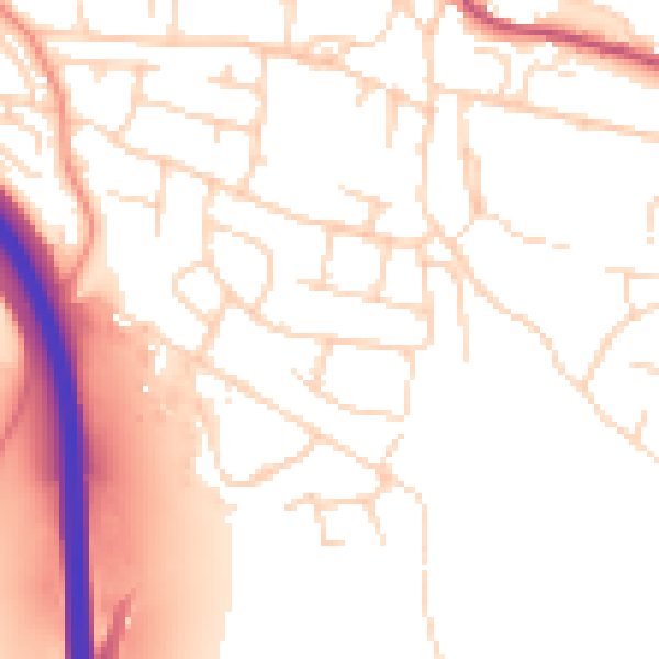 Daytime road noise heatmap for S18 1UW