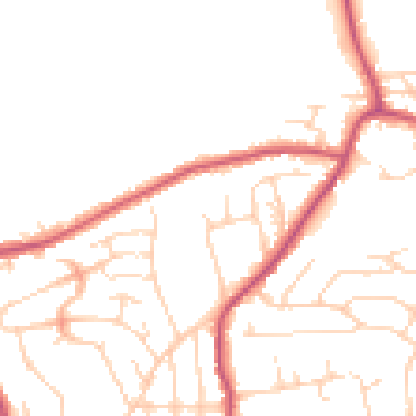 Daytime road noise heatmap for S18 2FL