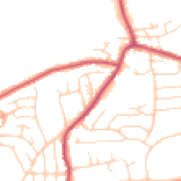 Daytime road noise heatmap for S18 2FQ