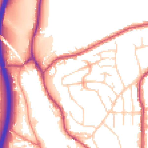 Daytime road noise heatmap for S18 2HF
