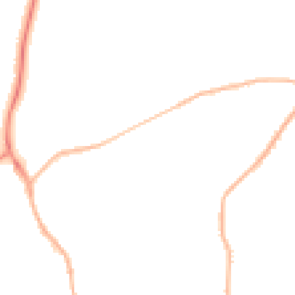 Night-time road noise heatmap for S18 2HH