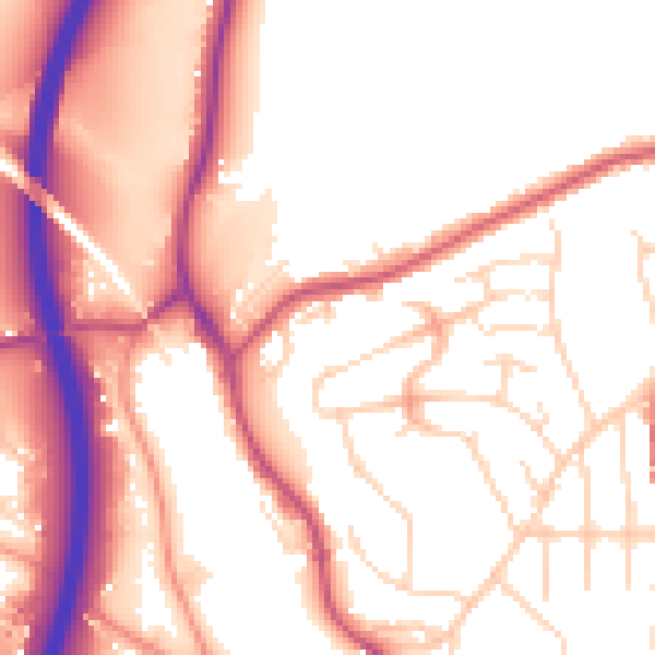 Daytime road noise heatmap for S18 2HL