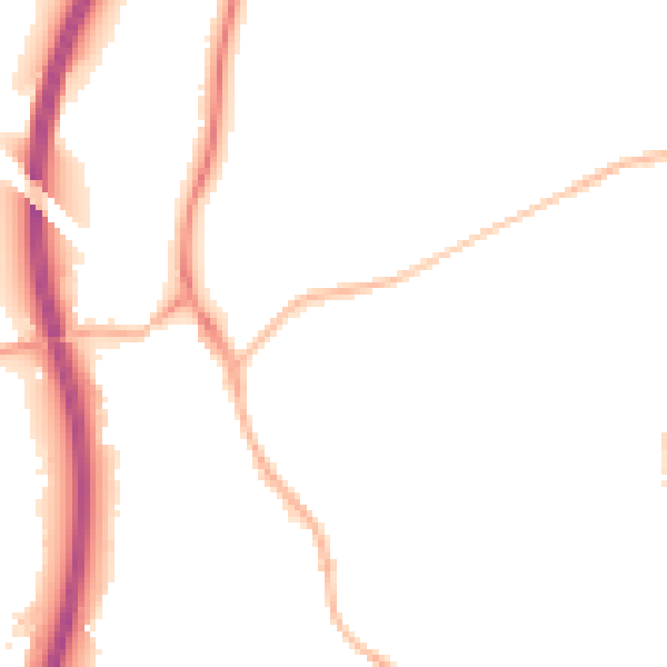 Night-time road noise heatmap for S18 2HL