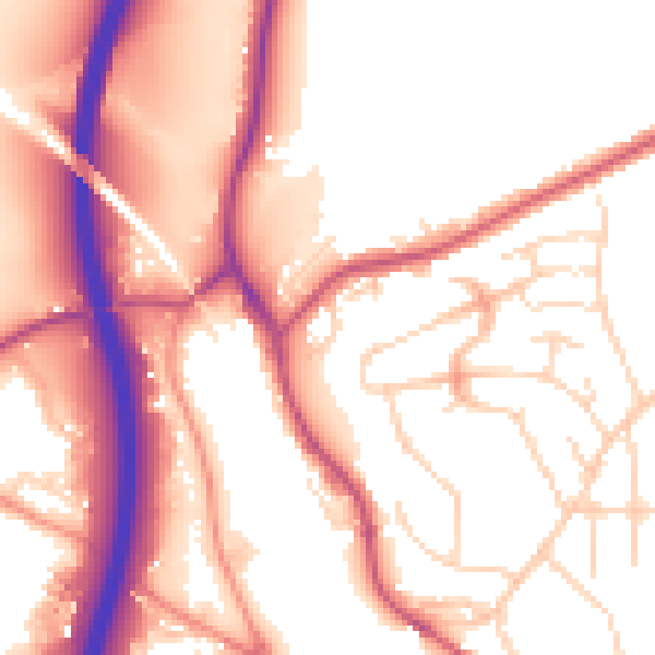 Daytime road noise heatmap for S18 2HN