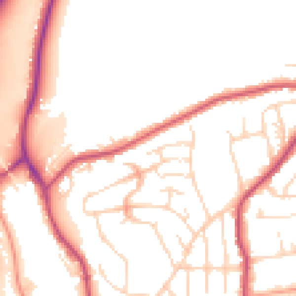 Daytime road noise heatmap for S18 2HZ