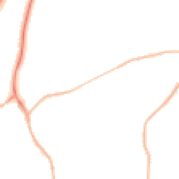 Night-time road noise heatmap for S18 2HZ