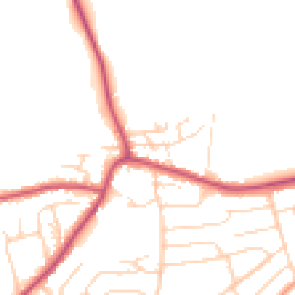 Daytime road noise heatmap for S18 3AF