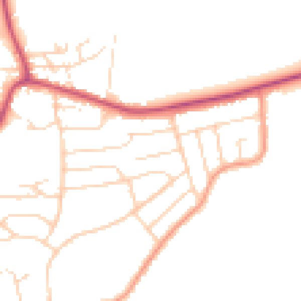 Daytime road noise heatmap for S18 3BR